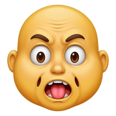 Crazy looking guy drooling  sticker