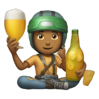 Yo escanciando sidra sticker