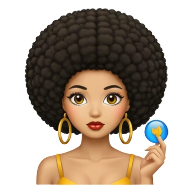 Beautiful woman afro sticker
