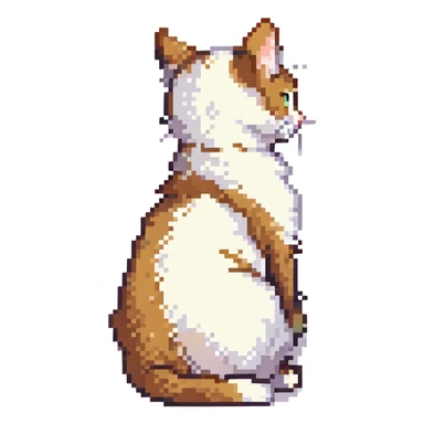 cute cat in profile, simple and charming sticker