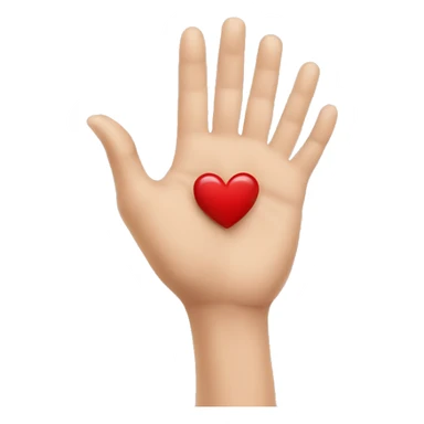 hands showing heart sticker