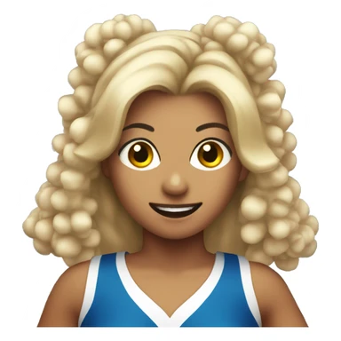 cheerleader with pom poms sticker