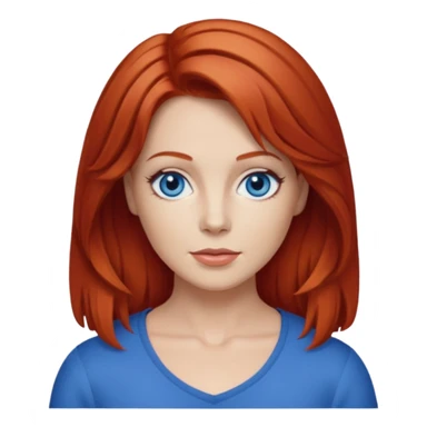 Lee Purcell with red medium hair sticker