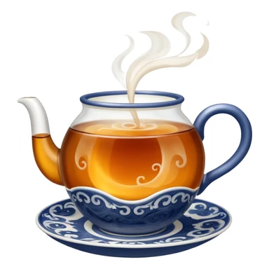hot tea in a cup  sticker