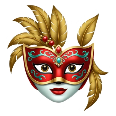 leoğard with glamorous masquerade mask sticker