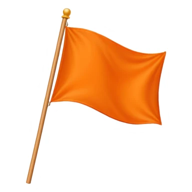I want a flag  🚩🚩 like this but flag should be orange don't change shape just change color don't add eyes and smile sticker