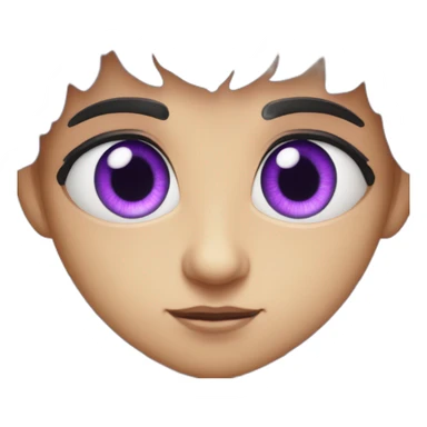 majestic godly violet iris eyeball serious intense symmetrical knowledgable sticker