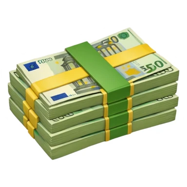 liasse de billet d'euro avec 200 500 aussi sticker