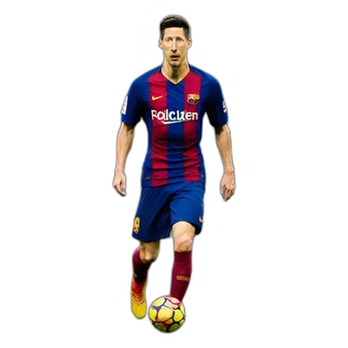 Lewandowski foot Barcelona sticker