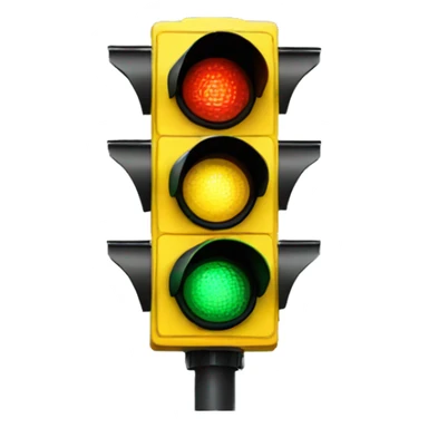 yellow traffic light sticker