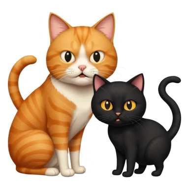 cat holding back another cat because he's going crazy because his coffee isn't ready yet and it isn't friday sticker