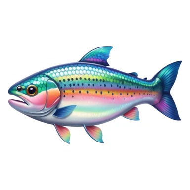 Rainbow trout fish sticker