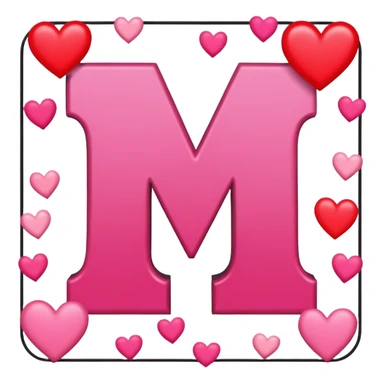 Mit vieeel Lieeebe - letter on a sign and hearts around it sticker