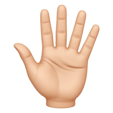 3D iPhone style emoji of a human hand making a small gesture with fingers, thumb and index finger close together, realistic skin texture, isolated on white background, soft shadows, high detail, playful and cute. sticker