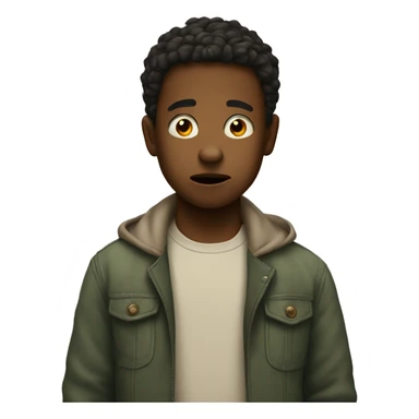 the child is afraid of people sticker