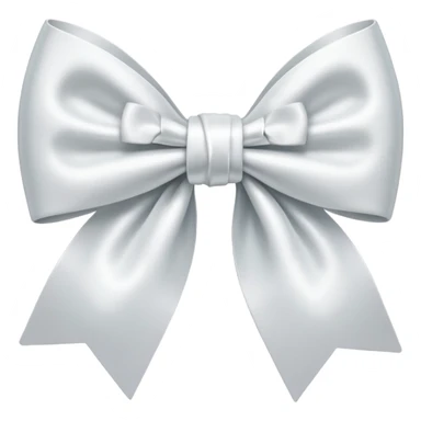 White bow on white bow sticker