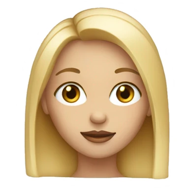 3/4 girl face blonde with wide set eyes sticker