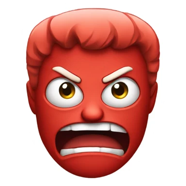 Red smartphone angry  sticker