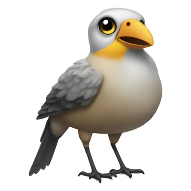 bird with @reached in the beak sticker