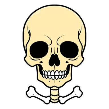 zombie emoji, half-decayed face, exposed bone sticker