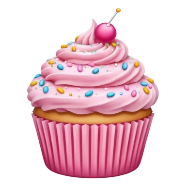 Cupcake with pink icing sticker