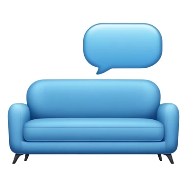 modern sofa with speech bubble sticker