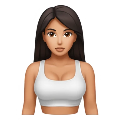 kim kardasian with a crop top sticker