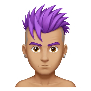 Man with purple Mohawk  sticker
