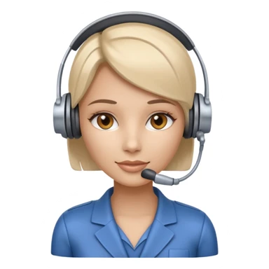 female call center bot sticker