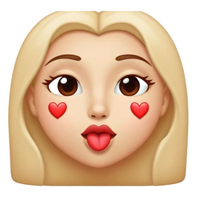 kiss face with heart eyes sticker