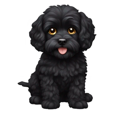 Black cavoodle  sticker