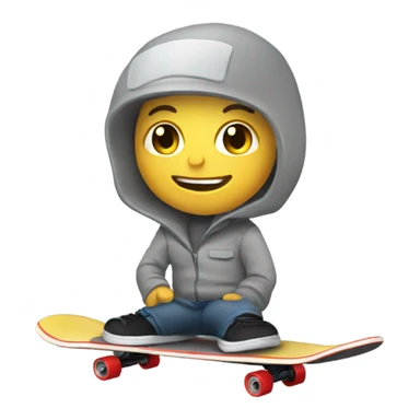 Grey skateboard  sticker