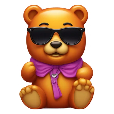 Gummy bear with sunglasses sticker