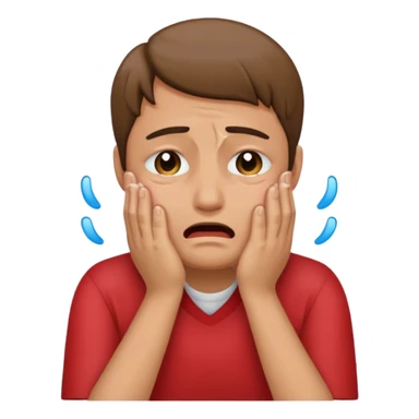 Chorando com as mão na cara sticker