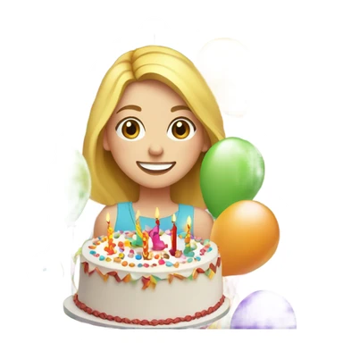 Happy birthday white girl sticker