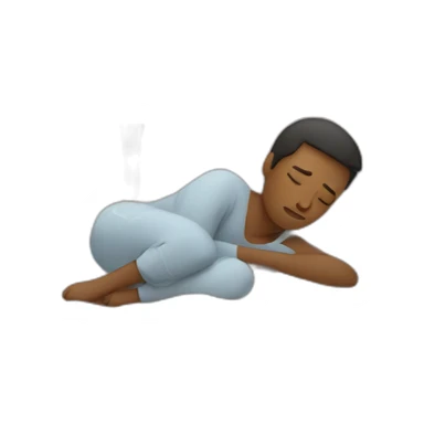 tired person in bed sticker
