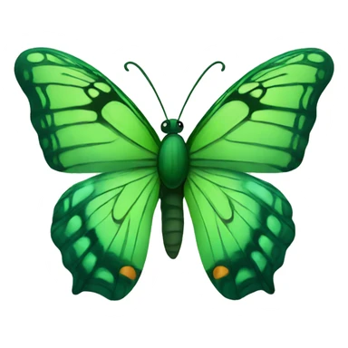 Green butterfly sticker