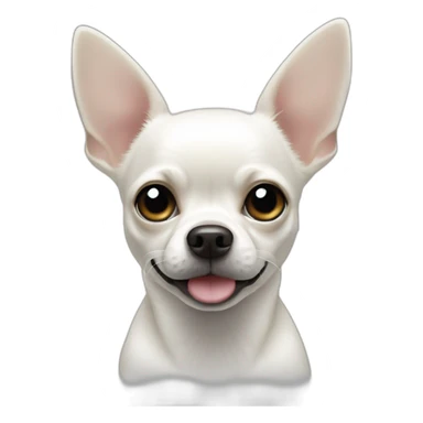 white chihuahua with black eyes sticker