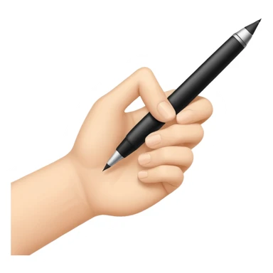 Hand is writing with black pen sticker