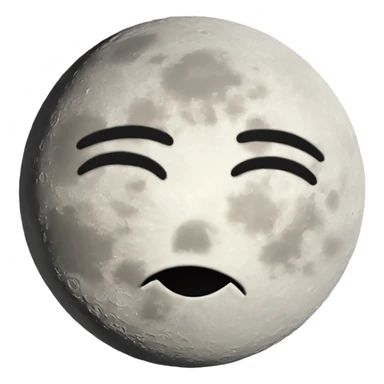 Moon face with kiss  sticker