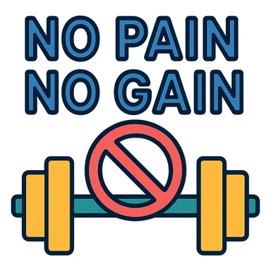 no pain, no gain sticker