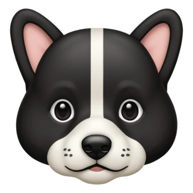 Chien noir avec bande blanche sur le poitrail  sticker