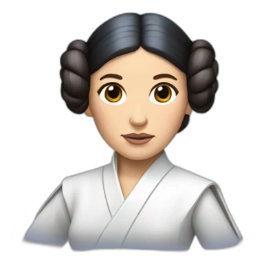 blue hologram of princess leia sticker