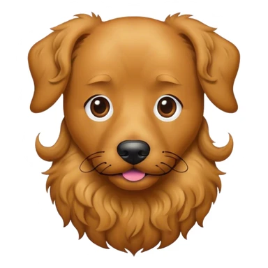 Dog with long mustache  sticker