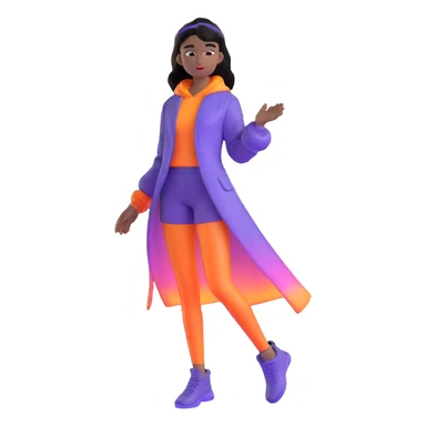 girl in a fashionable outfit, glowing aura, looking empowered sticker