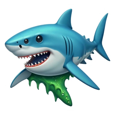 brainrot shark sticker