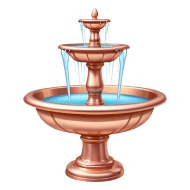 Rose gold fountain sticker