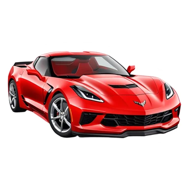 Chevrolet Corvette - Chevrolet (Model Year: 2022) (Iconic colour: Red) sticker