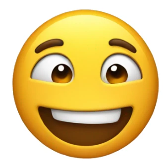 Smiling emoji losing his mind sticker