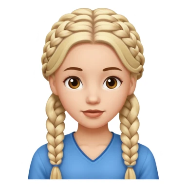 white girl full braids sticker